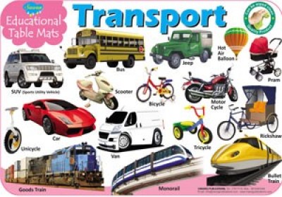 Educational Table Mats Transport