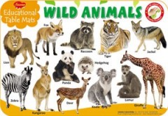 Educational Table Mats Wild Animals